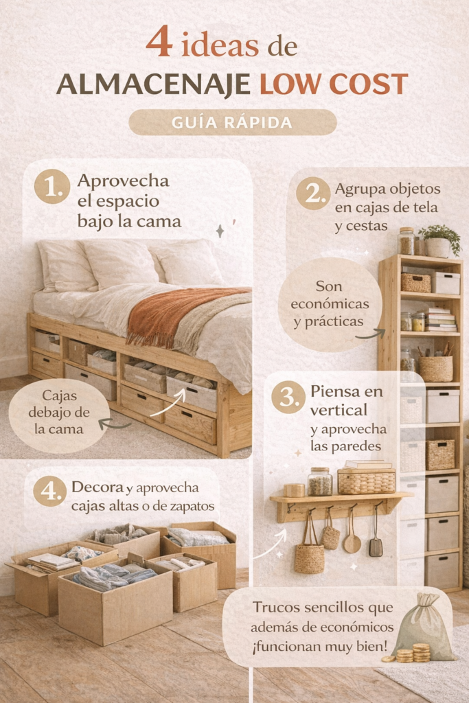almacenaje low cost en pisos pequeños