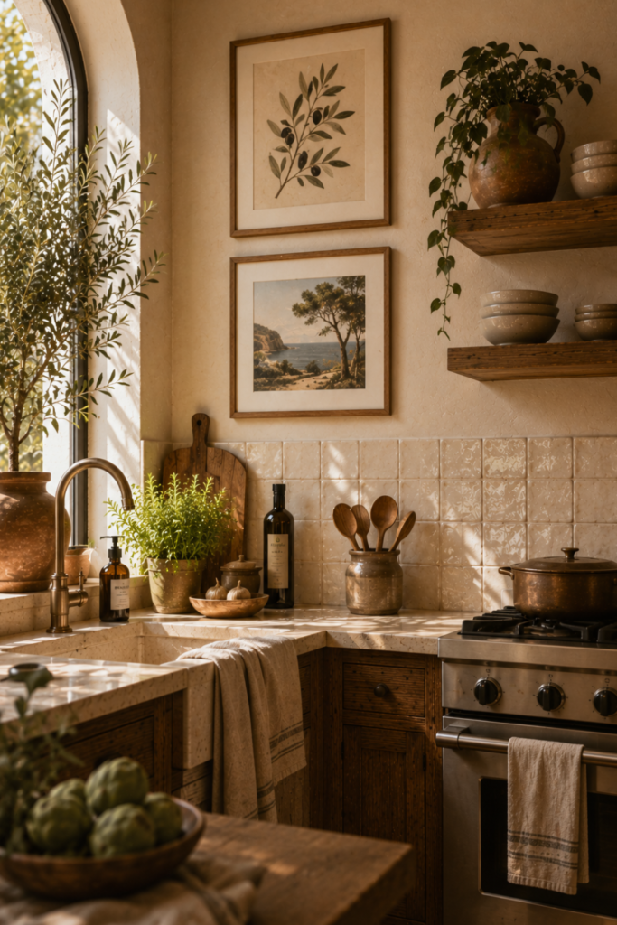 conseguir una cocina mediterránea acogedora (7)