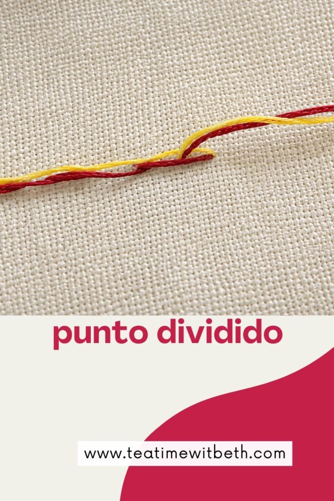 punto dividido split stitch