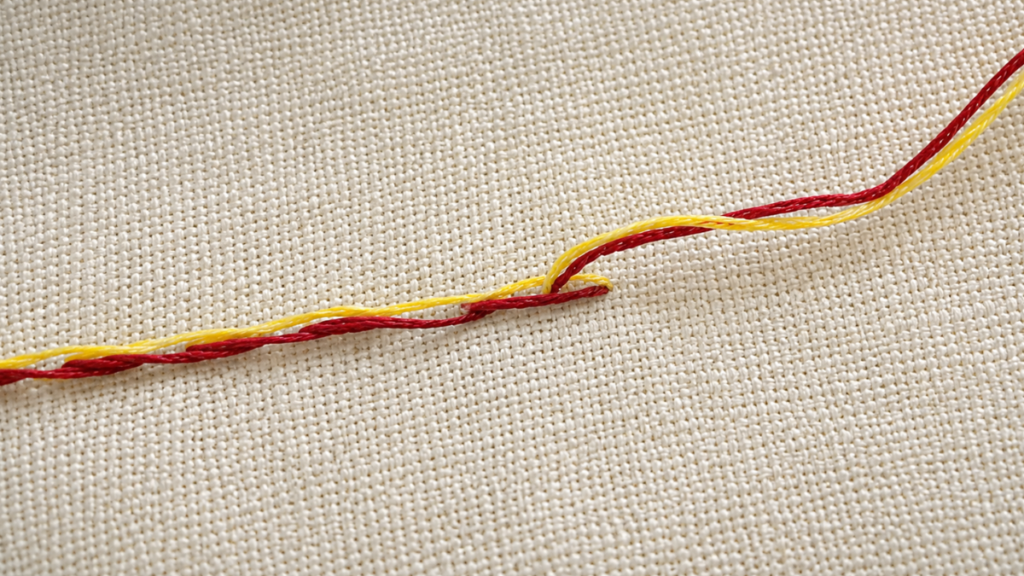 punto dividido split stitch
